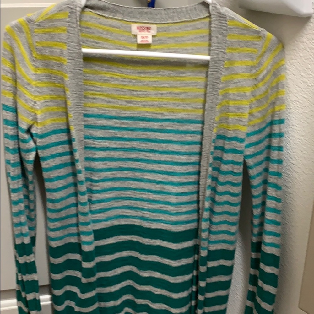 Blue and Green Stripe Cardigan